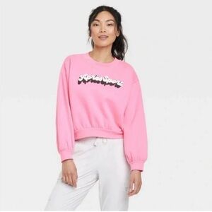 All in Motion NWT Large Women Graphic "Apres Sport" Fleece Sweatshirt